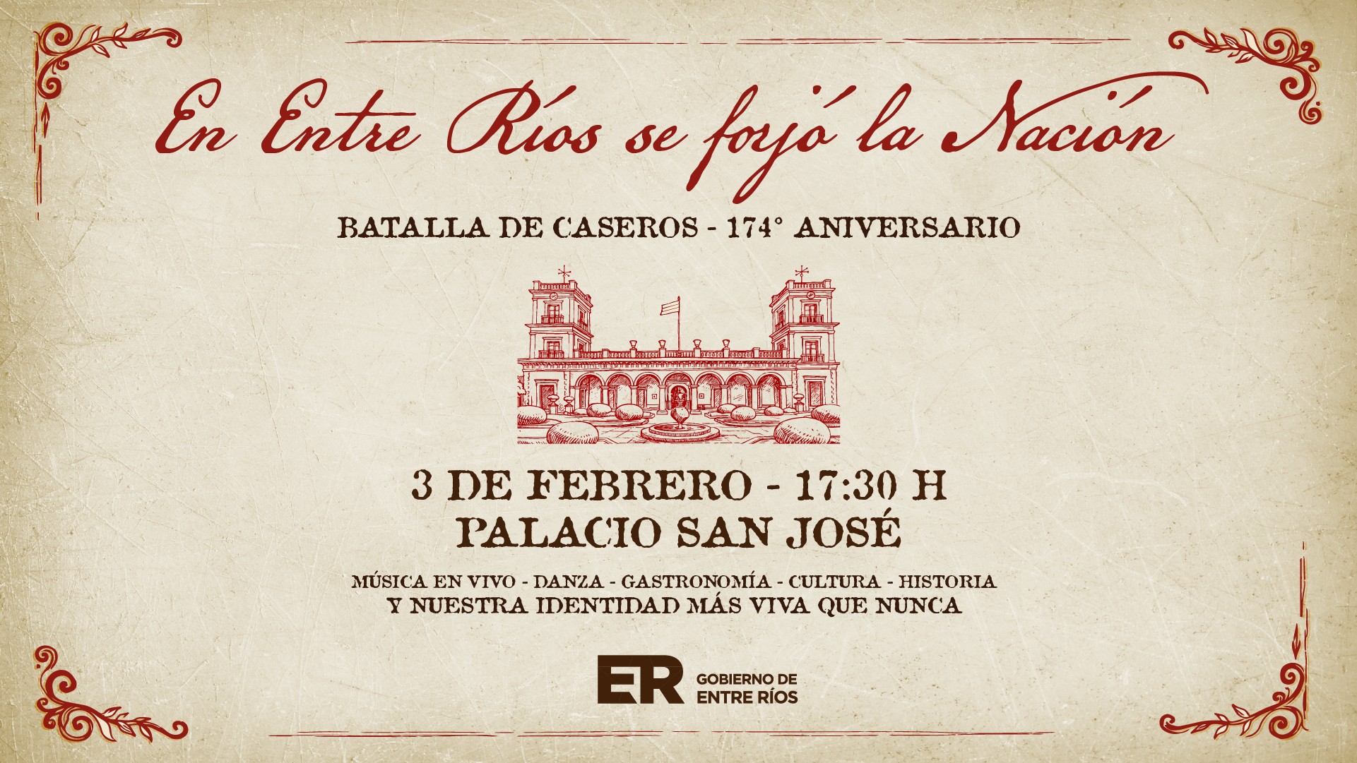 La Batalla de Caseros se conmemorará con música, historia y cultura en el Palacio San José | GENESIS24.NET > Portal Multimedia Líder en Noticias