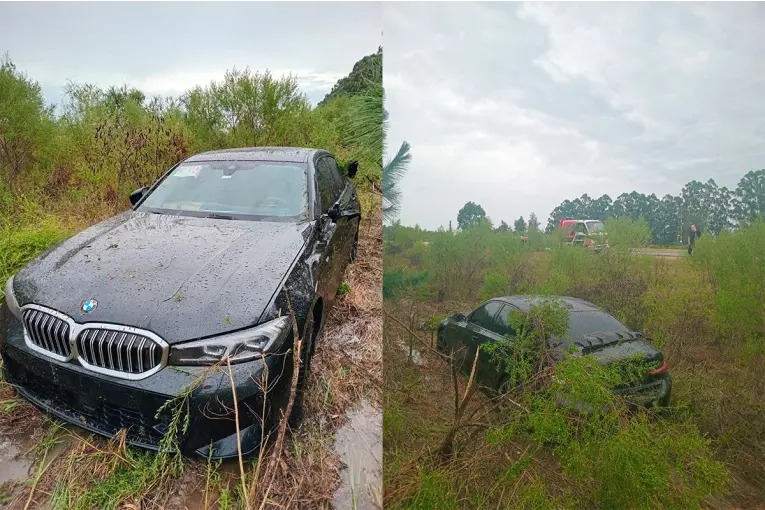 Autovía Artigas: Vehículo de alta gama perdió el control y terminó en la banquina | GENESIS24.NET > Portal Multimedia Líder en Noticias